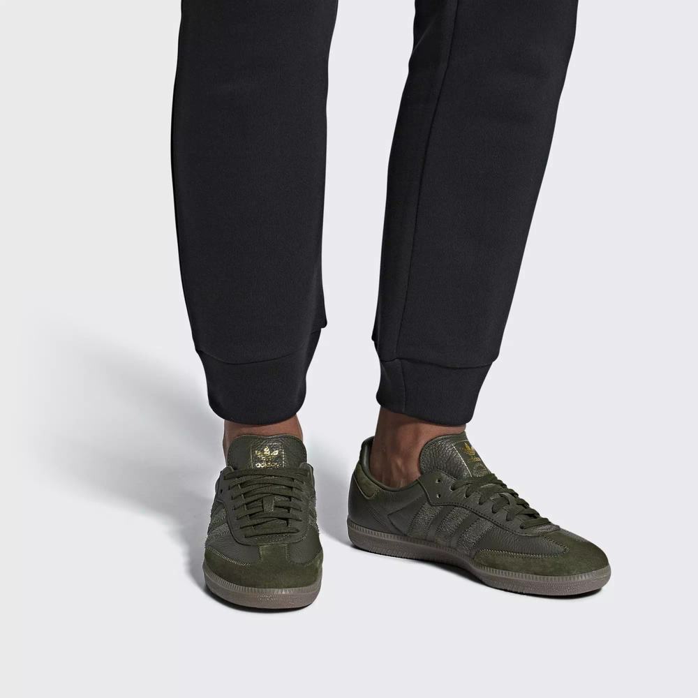 Adidas Samba OG FT Tenis Verdes Para Hombre (MX-32972)